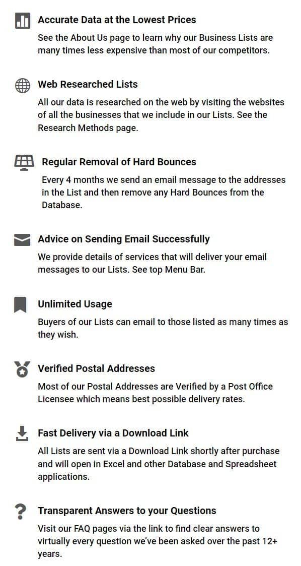 marketing list of Golf Clubs and Courses with email addresses